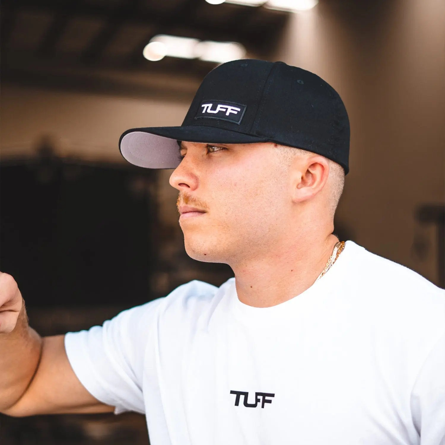 Mid-Profile Fitted Baseball Cap, Polyester Blend with Flexfit Design for a Clean Look and Everyday Casual Wear, Tuff, Adjustable Fit, Unisex Size, L/Xl, S/M