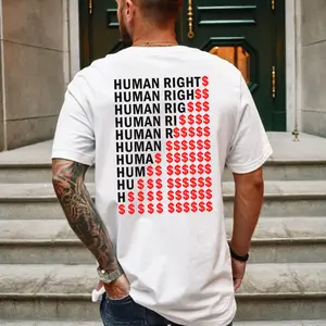 Human Rights or Human Profits? Statement T-Shirt – Bold Graphic Tee on Social Justice, Equality & Money Influence T-Shirt