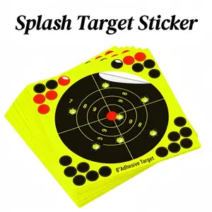 50 Pack Adhesive Shooting Target Stickers Self-Adhesive High Visibility Splatter Effect for Hunting Practice Range Training