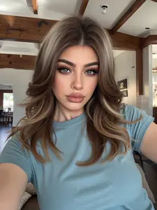 Women's Highlights Short Curly Hair Machine Made Wig, 16 Inch High Temperature Fiber Synthetic Hairpiece for Daily Natural Look