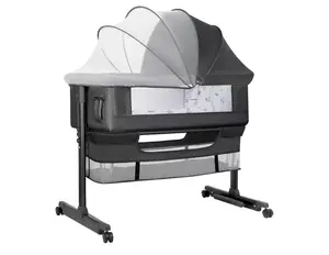 3in1 Bedside Crib for Girl or Boy, Bedside Sleeper for Baby Portable and Adjustable Crib with Mosquito net for Newborn Baby