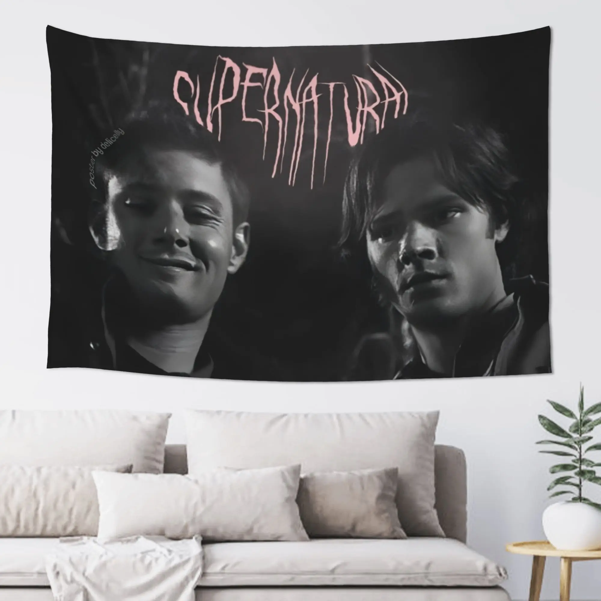 Supernatural Dark Fantasy Tapestry Wall Hanging - Lightweight Polyester Banner, Table Decoration for Love & Family Engagement Events, Home Decor Accessory, Artwork