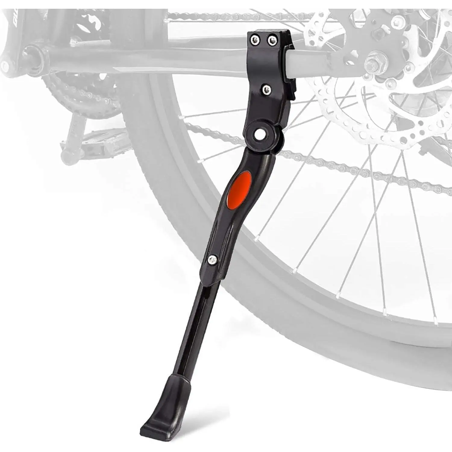 Adjustable Aluminum Alloy Bicycle Kickstand for Road Mountain Bike, Fit 20" 24" 26", Black