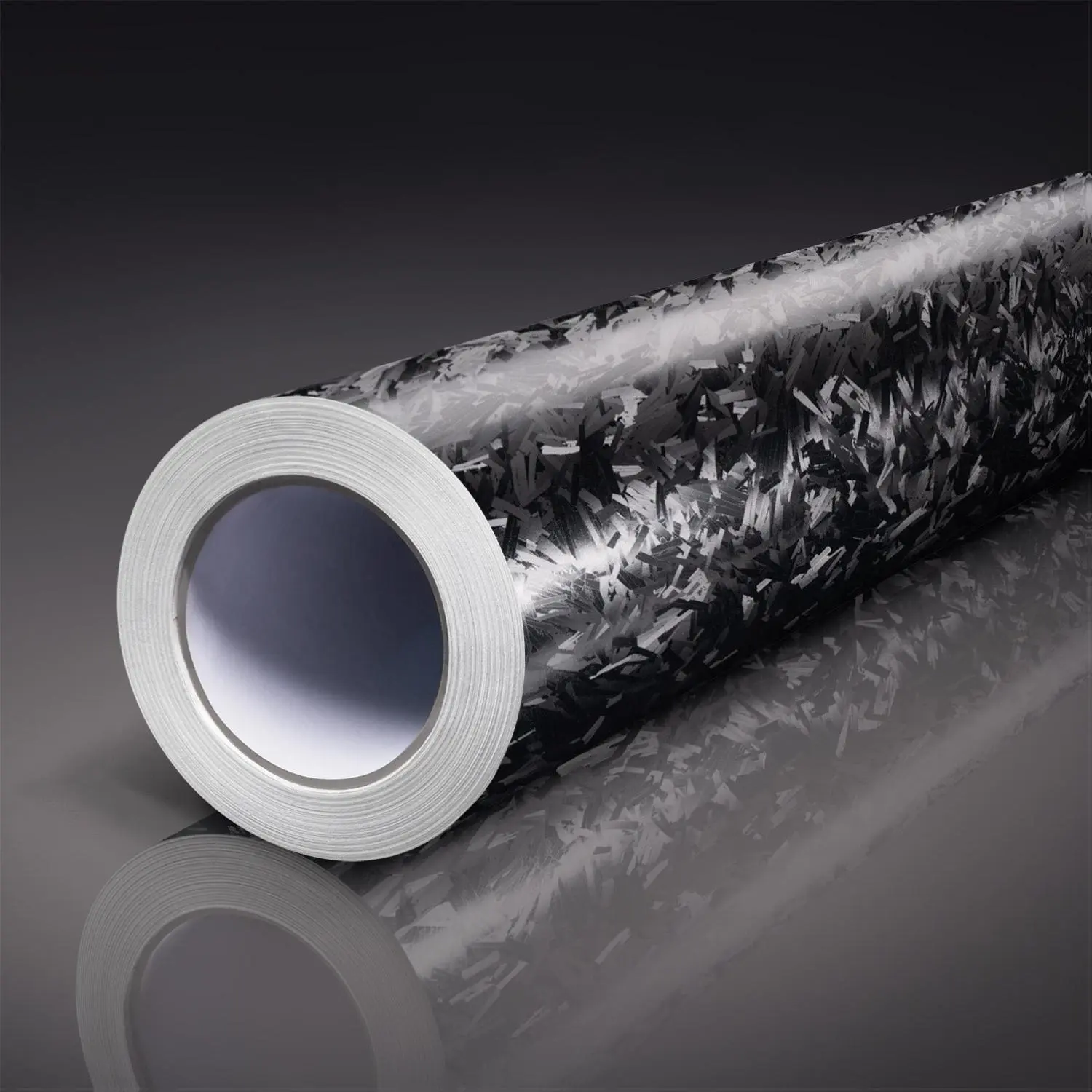 Tinybot Vinyl Satin Forged Shattered Carbon Fiber Black Wrap for Professional Grade Application