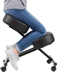 Ergonomic Kneeling Chair, Adjustable Stool for Home and Office - Improve Your Posture with an Angled Seat