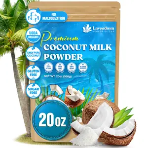 1.25 lbs (20oz) Organic Coconut Powder, 100% Natural & Pure, Unsweetened, Perfect for Cake, Coffee, Tea, Creamer Alternative, No Additives, No Gluten, Vegan