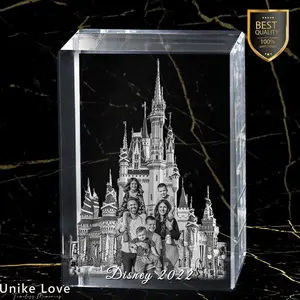 Perfect Family Gift | 3D Realistic Photo Crystal Tower | Personalized Laser Engraving