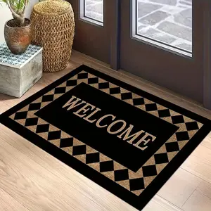 'Welcome Carpet Anti Slip Indoor Door Mat Suitable for Home Decoration Indoor and Outdoor Use 100% Polyester Fashionable Felt Rug'