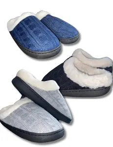 Men's Memory Foam Sweater Trimmed Fuzzy Comfy Slippers - Perfect for Winter Nights -Comfort  Footwear