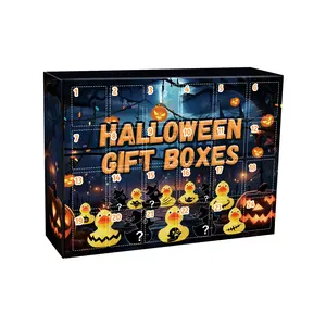 [NEW]Halloween Duck Blind Box Countdown Calendar 24 Day Surprise Gift Set Cute Rubber Duck Figures Collectible Toy Decor for Kids and Adults All Life Blossoms Blind Box Colorful Sweet Bean Blind Bag