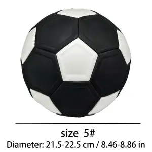 High-End Soccer Ball Made of EVA Material, Featuring a Magical Curved Design in Black And White, Size 5, with High-Precision Machine Stitching. Suitable for Outdoor Training And Makes a Great for Halloween Or New Year Gift for Adults And Soccer Coll
