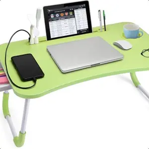 Laptop Desk Laptop Bed Stand Foldable Laptop Table Folding Breakfast Tray Portable Lap Standing Desk Reading and Writing Holder with Drawer for Bed Couch Sofa Floor
