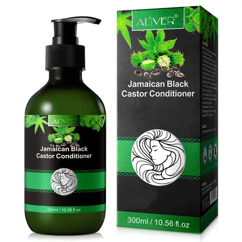 Aliver Black Castor Oil Conditioner*1 (300ml Liquid, Regular Edition Single Item) - Hydrating, Moisture-Boosting Haircare with Trimethylammonium Behenate for Unisex Adult Normal Hair, Supports Hair Routine