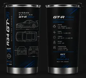 Nissan Skyline R34 GTR-Inspired Stainless Steel Travel Tumbler – 20oz
