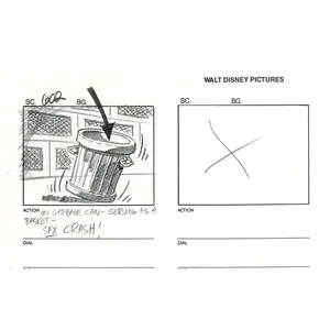 Chip n Dale Rescue Rangers Original Production Animation Storyboard Walt Disney FIRST EPISODE 1988 A186