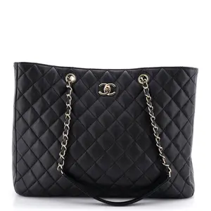Pre-owned CHANEL Leather Tote Bags REBAG Classic CC Shopping Tote Quilted Caviar Large by Rebag