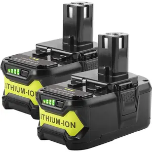 [2 Pack] 18V 6000mAh 18V RB18L50 Replacement  for P102 Ryobi Lithium Ion P103, P104, P105, P107, P108, P109 P122 Cordless Power Tools