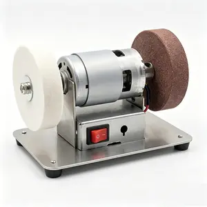 Mini Bench Grinder, Electric Benchtop Sander, Electric Multi-Purpose Grinding Machine, Polishing Grinding Machine Small Grinder for Woodworking Knife Making