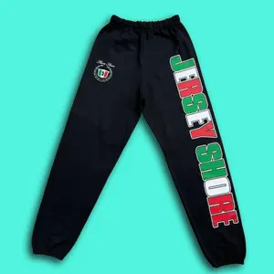 Jersey Shore Italia Tapered Sweatpants – Unisex Fit Gym Workout Leggings Urban Harri Joggers Streetwear Joggers