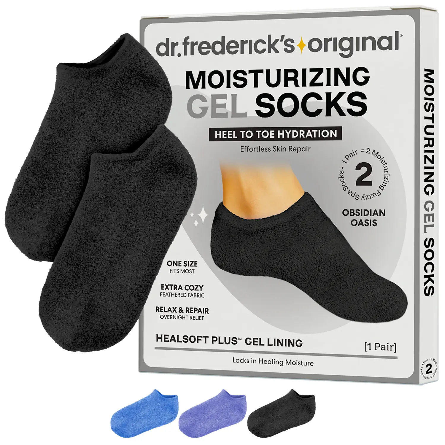 フットケア DET o 3bottlesdetoxDETSsss Dr. Frederick's Original Moisturizing Gel Socks for Men & Women