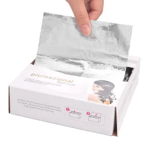 Professional Hair Dye Aluminum Foil, 200pcs/box Hair Dye Foil with Pop-Out Dispenser, Hair Styling Accessories for Hair Dyeing & Perming Application