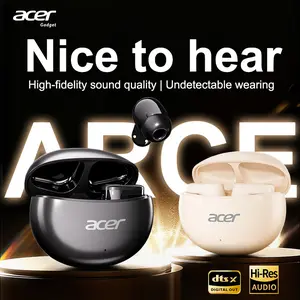acer Short-Stem Wireless Earbuds, 3D Surround Sound, Bluetooth 5.4 with ENC Noise Cancelling, Audio-Video Sync, Pure Vocal Mode, Long Standby, Type-C Fast Charging, Comfort Fit