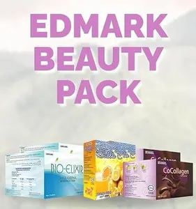 EDMARK Beauty Pack – Bio-Elixir, Bubble C & Cocollagen Set 4-Piece Skincare Supplement Bundle for Ageless Vitality & Radiant Skin