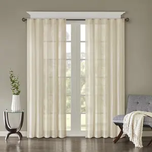 Madison Park Harper Sheer Curtain For Living Room - Lightweight Bedroom Window Treatment, Decoration Draping, Privacy and Light Filtering Room Décor , 42x95"