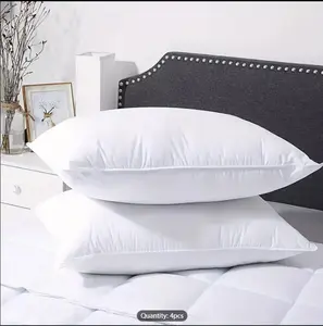 4pcs Throw Pillow Inserts, White Polyester Indoor Decorative Pillow Inserts, Square Form Pillow Stuffer For Bed Couch Car, 24x24 Inch