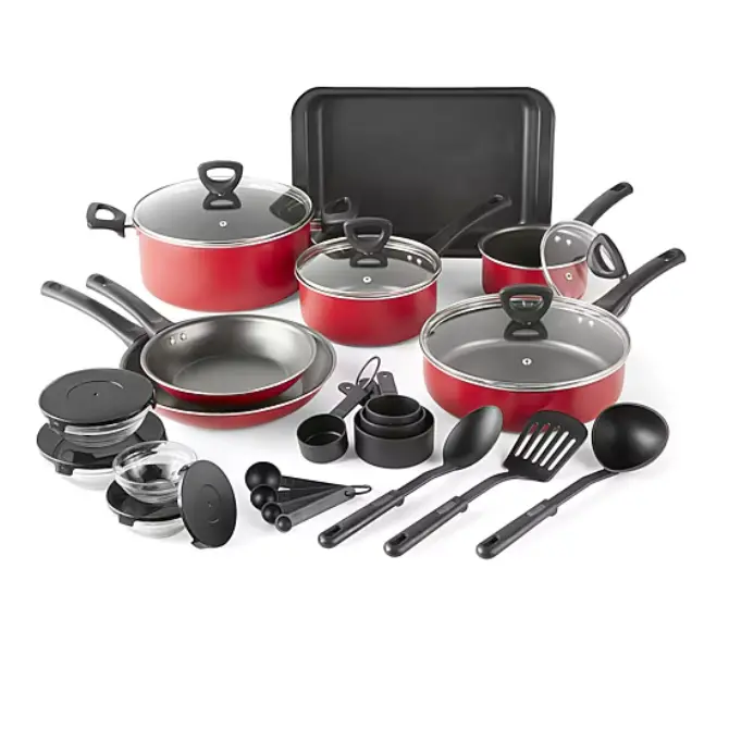 Cooks 30pc Aluminum Non Stick Cookware Set Pots Pans Kitchen Cooking Set