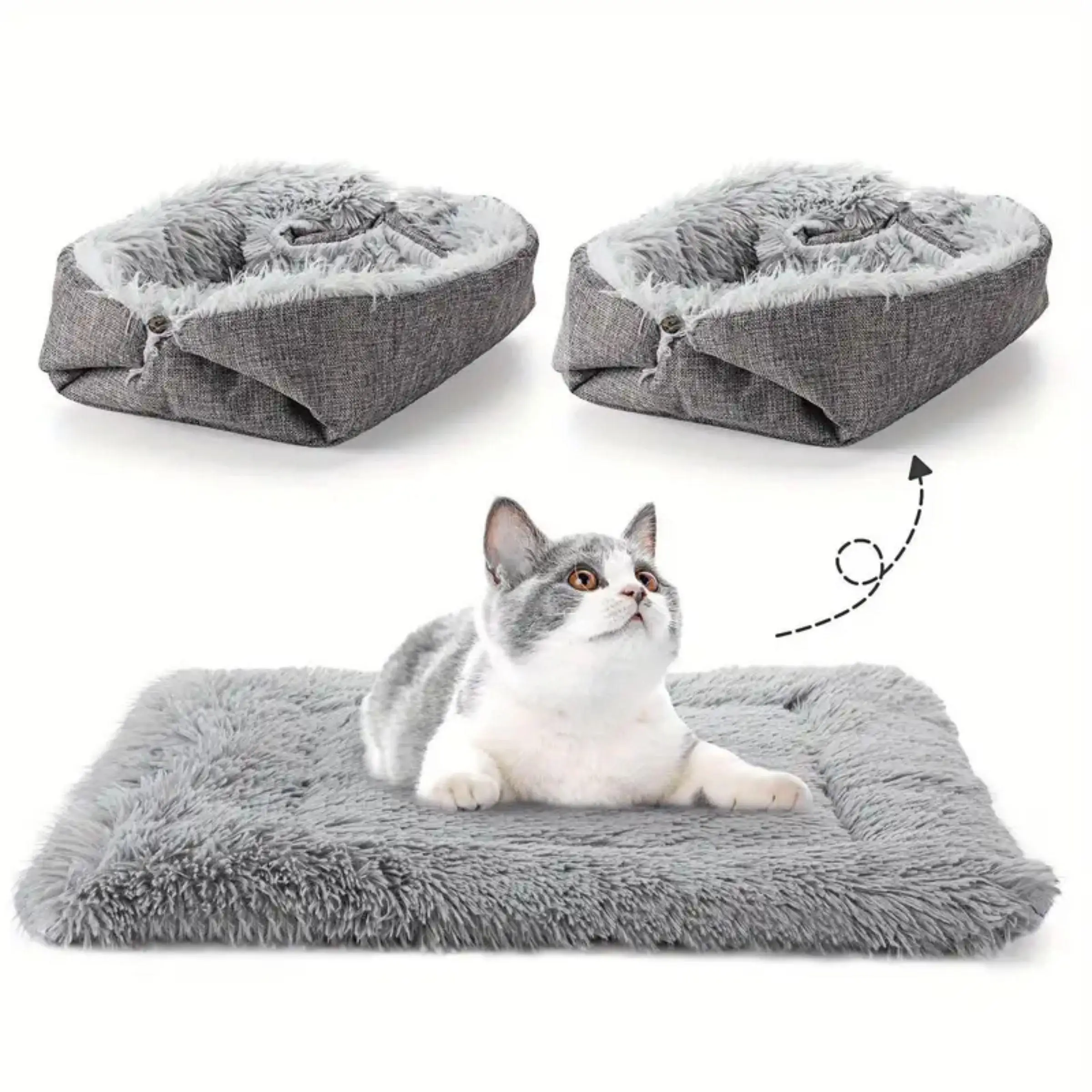 Self-heating Cat Pad, 1 Count Washable Pet Pad, Indoor Cat Bed, Plush Cat Mattress, Pet Supplies for Dog & Cat, Dog & Cat Furniture, Valentine's Day G