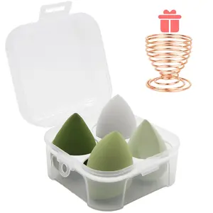 Makeup Sponges Set - Beauty sponges Blending Blenders with 1 Holder and Egg Case, Flawless for Cream, Powder and Liquid