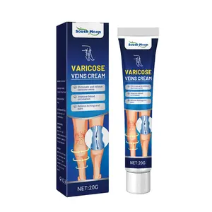South Moon 20G Varicose Vein Massage Cream with Angelica, Ginger & Pepper - Therapy, Spider Vein Treatment, Blood Circulation Boost & Leg Pain Relief