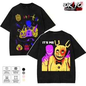 Five Nights at Freddy's Purple Guy William Afton "IT'S ME" Double Sided Graphic Vintage Washed T-Shirt Hoodie Tank Top Sweatshirt Menswear