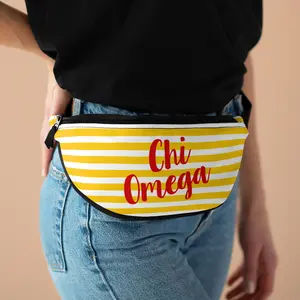 Chi Omega Striped Fanny Pack