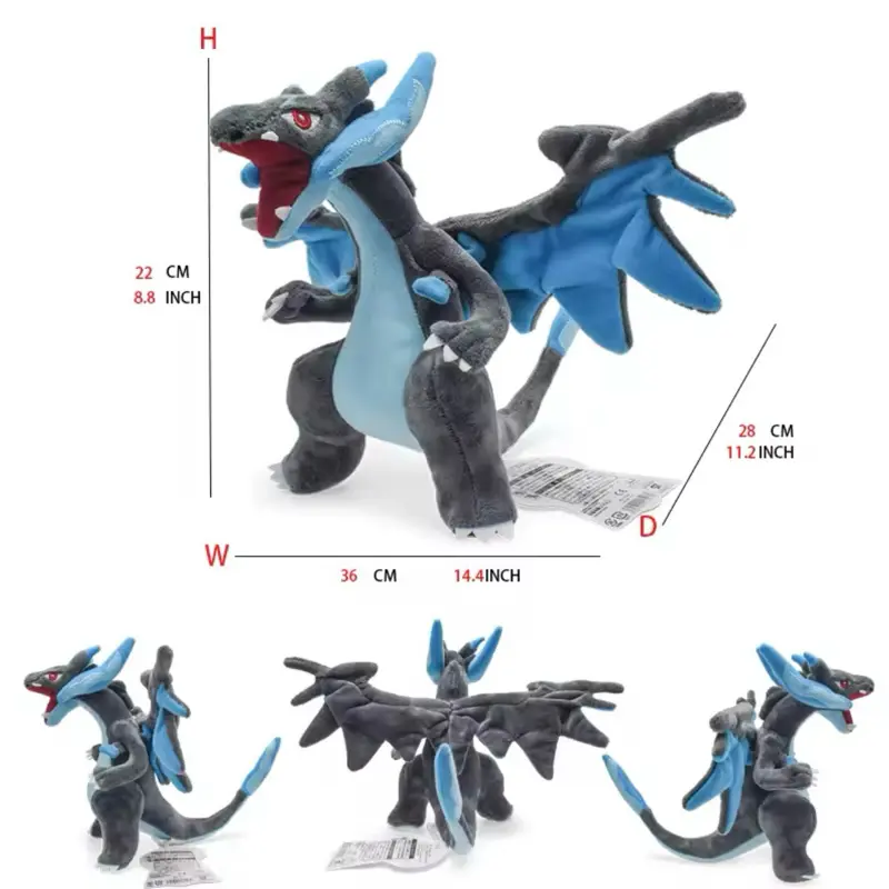 9 inch Mega Charizard X Plush Toy 9 inch Mega Charizard X Plush Toy