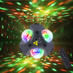 Disco Ball Party Lights Indoor Outdoor, Dj Lights Disco Ball Decor Party Strobe Light for Parties 3 Disco Balls Sound Activated with Remote Control Disco Light for Christams Halloween KTV Club Party home room dance party