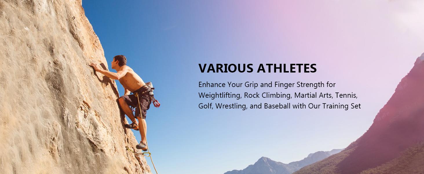 5 PCS Grip Strength Trainer Kit, Hand Gripper Strengthener, Forearm Strengthener, Finger Strengthener, Finger Exerciser, Stress Relief Ball, Forearm Workout Ring for Muscle Building and Injury Recover