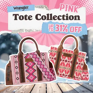 Wrangler Southwestern Tote, Crossbody Bag With Top Handle, Adjustable Strap, Large Capacity for Personal Items