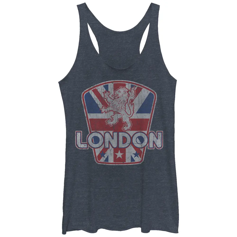 Women's Lost Gods London Union Jack Lion Racerback Tank Top