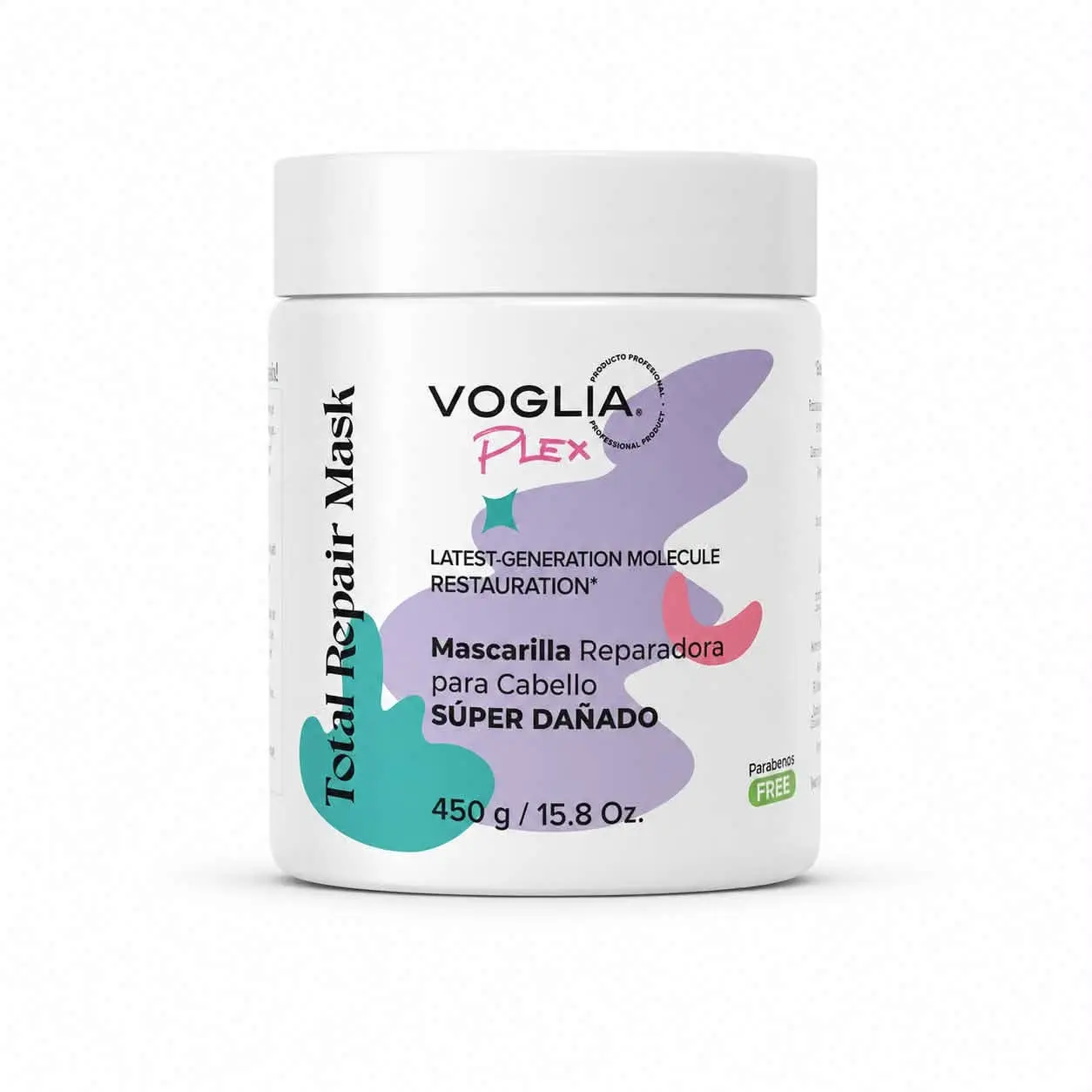 Voglia Plex Total Repair Nourishing Hair Mask - 15.8oz, Haircare Treatment for Dry Hair to Moisturize and Hydrate, Moisturizer, Super Damaged Hair