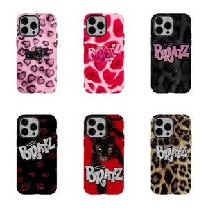 B-bratz Y2K Retro Leopard Print Phone Case | 2000s Aesthetic Protective Cover,PBT+TPU Dual - Layer Drop - Resistant Case for iPhone 17/16/15/14/13/12/11 ProMax Plus for Samsung phones,an excellent gift for friend or fans.
