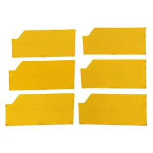 Yellow Bin Rack Dividers for Commercial Bin Rack (6-Pack)