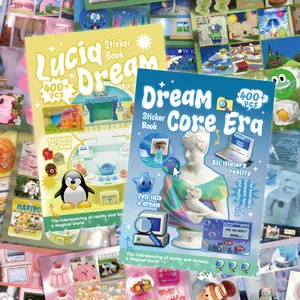 Dream Core Era Sticker Book 40 Sticker Sheets 20 Scrapbook Sheets 800+ PCS Precut Waterproof for Journaling