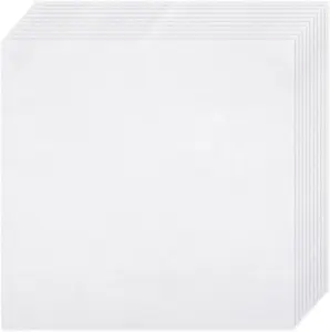 10 PCS Embroidery Fabric, Pre-Cut White Natural Cotton Embroidery Cloth Fabric, Embroidery Cloth Squares for Embroidery Garment Craft (7 × 7 Inch)