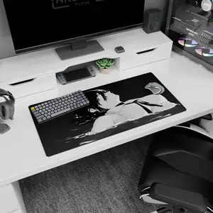 [SALE UP TO 30%]Chainsaw Man - Anime Desk Mat - Monochrome Serenity, Mouse Pad for Anime Fan, Gaming Desk Accessories, Large Computer Pad, Desk Decor