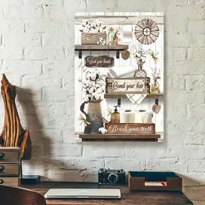 Wooden Frame Mural-Home and Office Decorations, Wooden Mural Suitable for Any Occasion-Packaging Canvas, Classic Rectangular Frame
