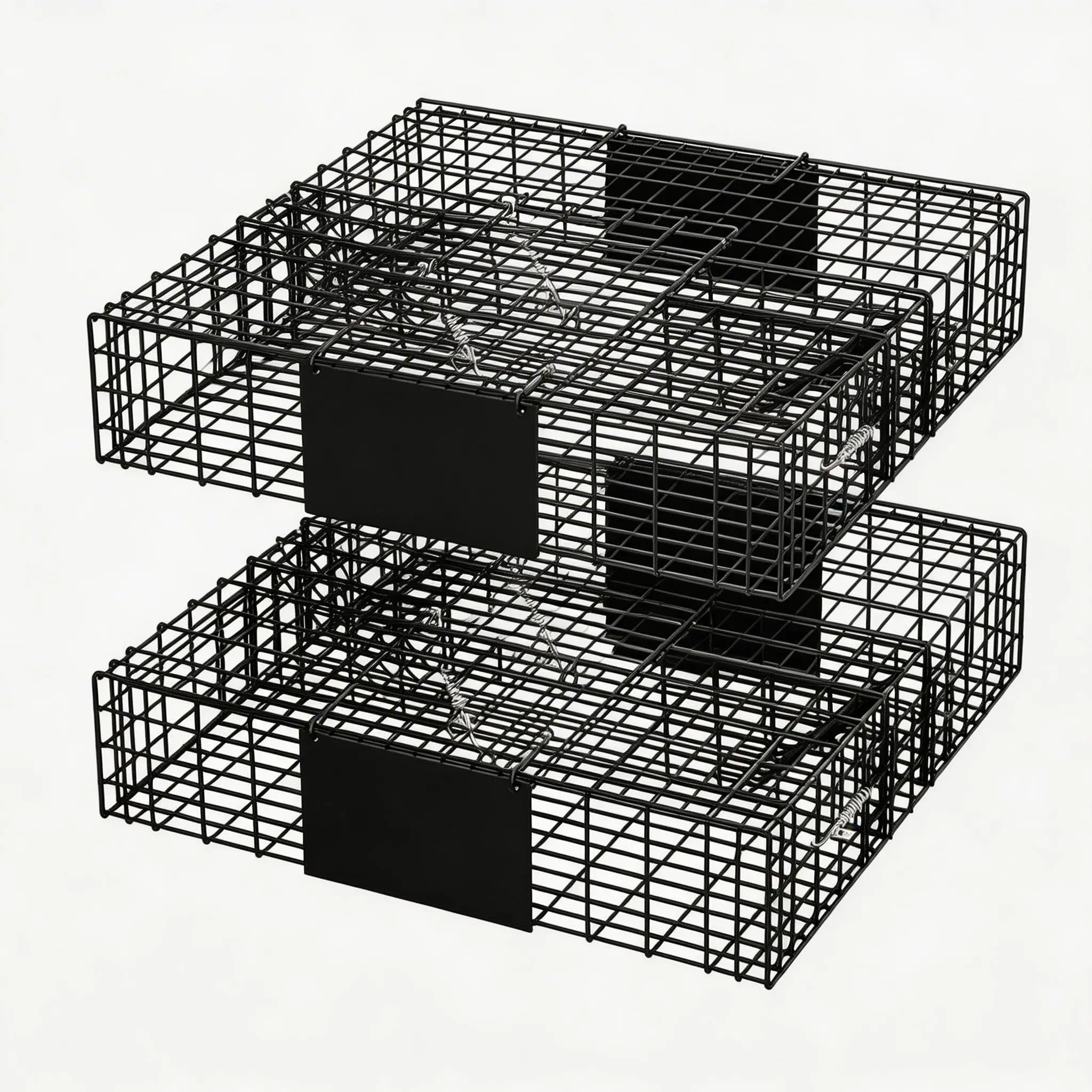 GAOMON 2 Pack Squirrel Trap with Carrying Handle 2-Door Humane Live Animal Catch Release Cage Indoor Outdoor Catcher for Chipmunks Squirrels Weasels Voles Rabbits Moles Guinea Pigs Hamsters