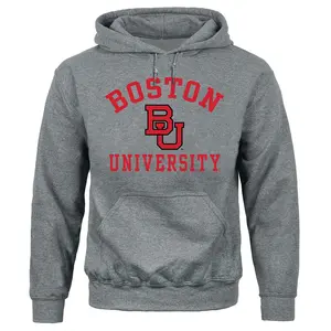 Boston University Heritage Hooded Sweatshirt (Charcoal Grey)