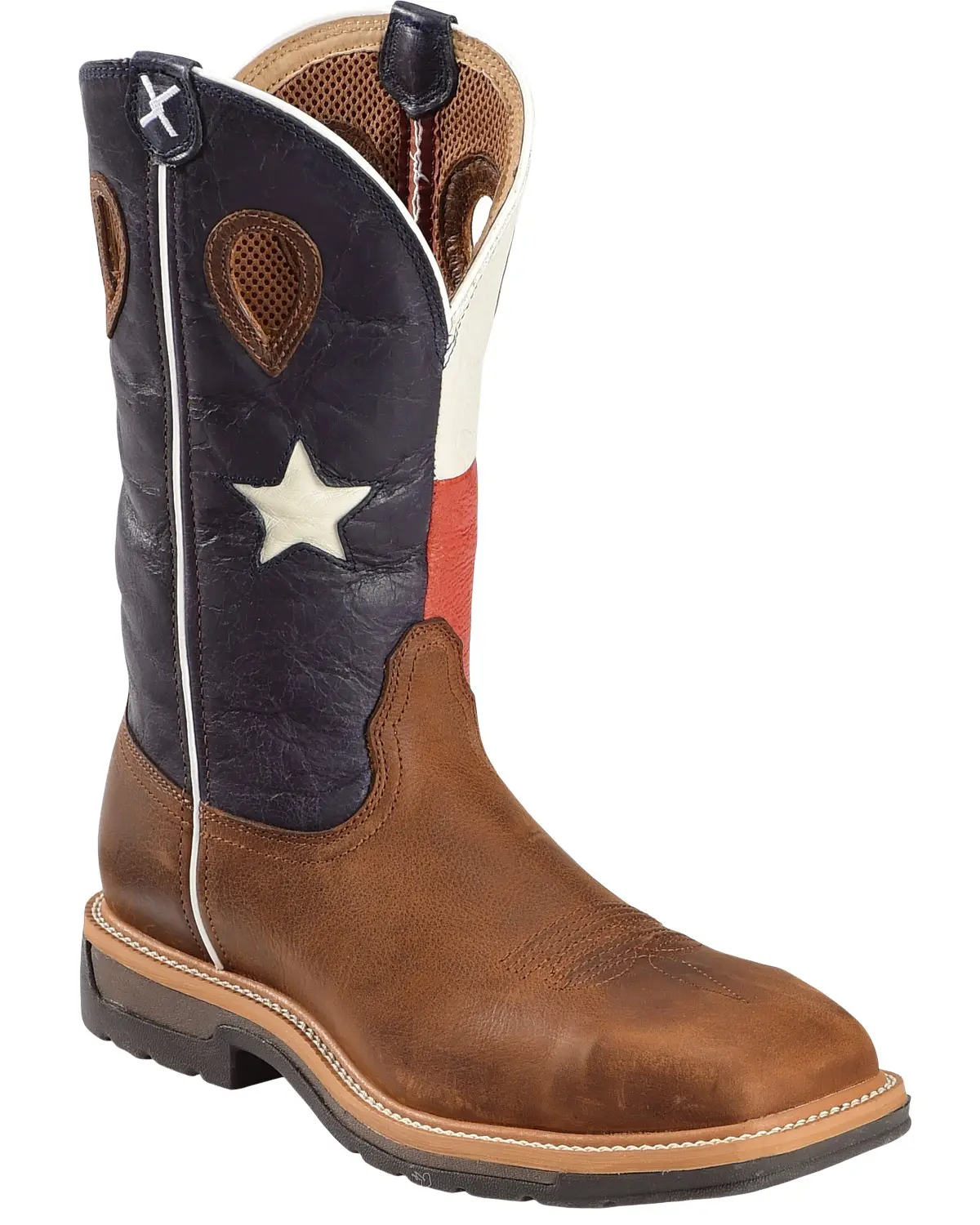 Twisted X Men's Men'S Lite Texas Flag Pull On Work Boot Steel Toe - Mlcs007